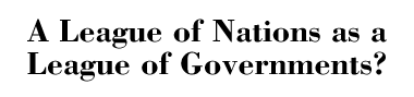 The League of Nations is Alive