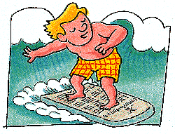 Stone tablet surf board