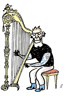Biff, the harpist