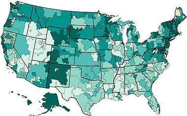 Map of primary-care provider demographics