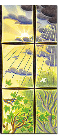 Light of eternity streaming in through the windows