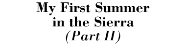 My First Summer in the Sierra--February