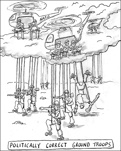 NATO, ground troops, us military, intervention, doctrine, cartoon