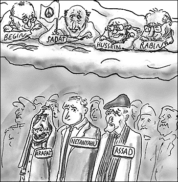 At King Hussein's funeral