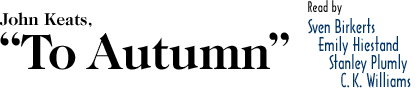 John Keats, 'To Autumn'
