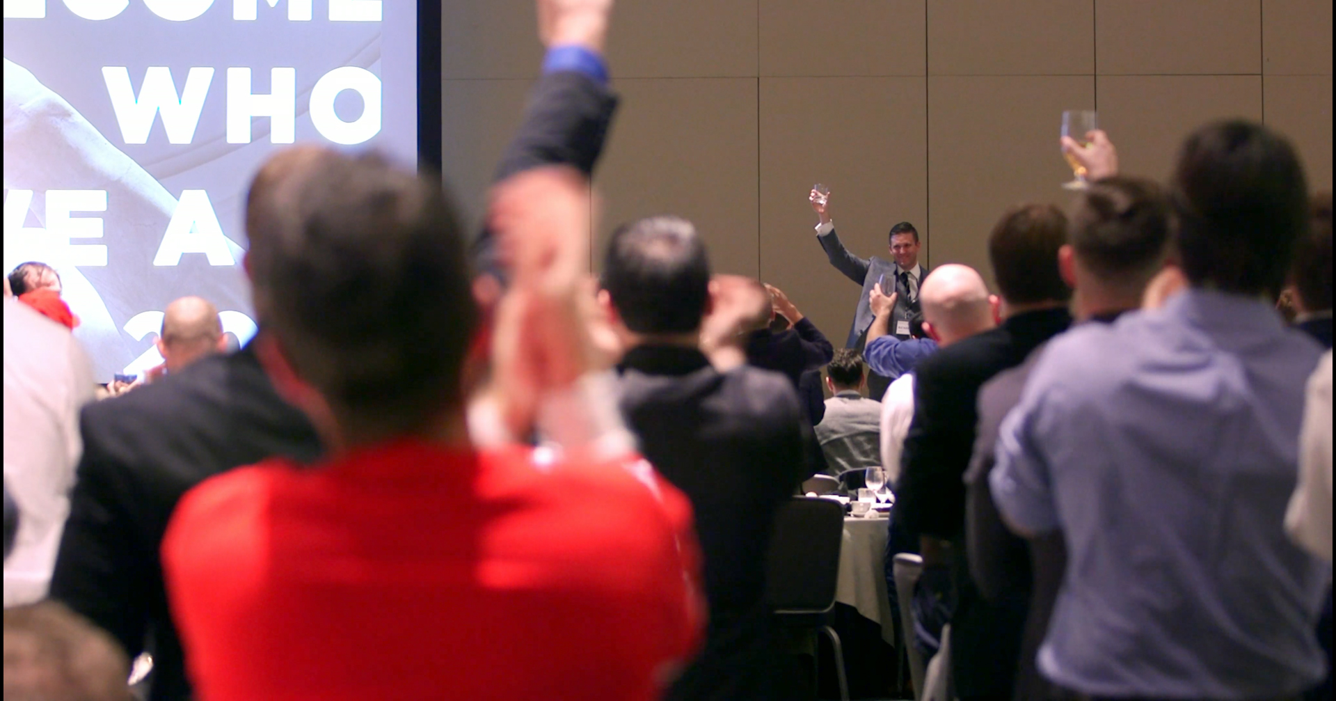 White nationalists throw Nazi salutes in celebration of Donald Trump's election.